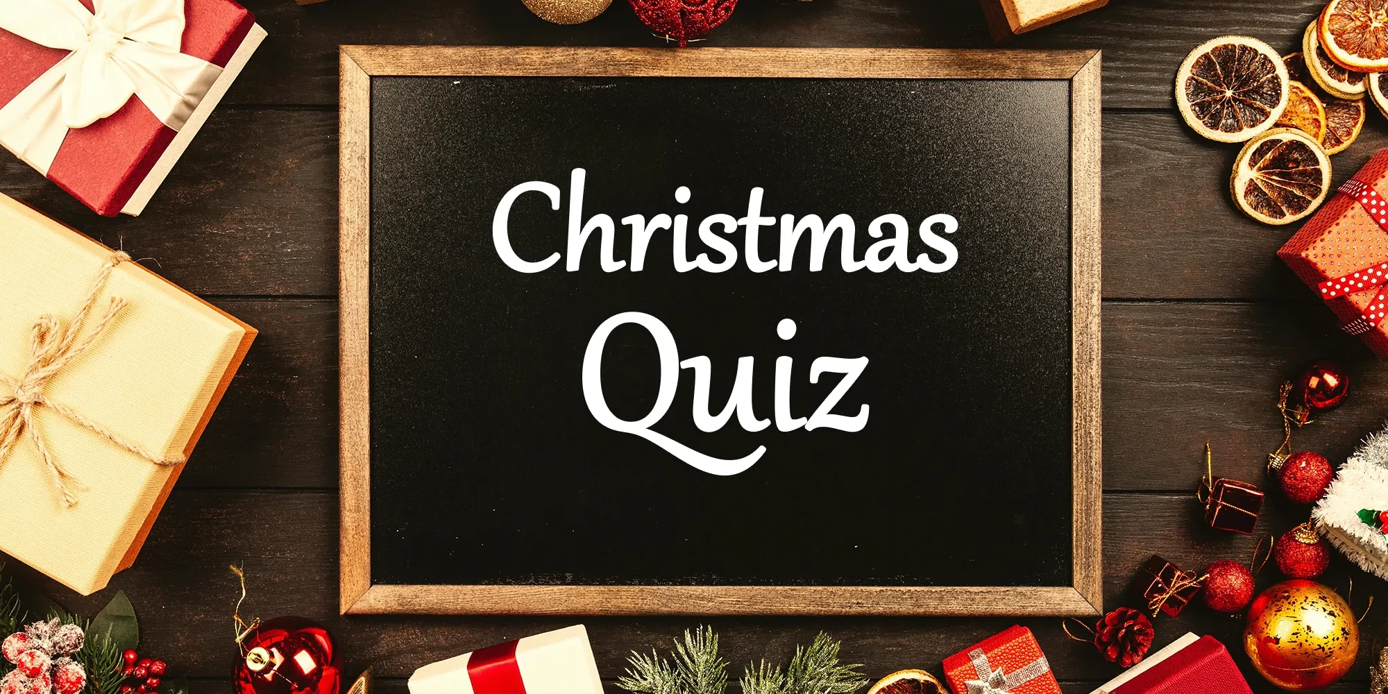 Christmas quiz blackboard