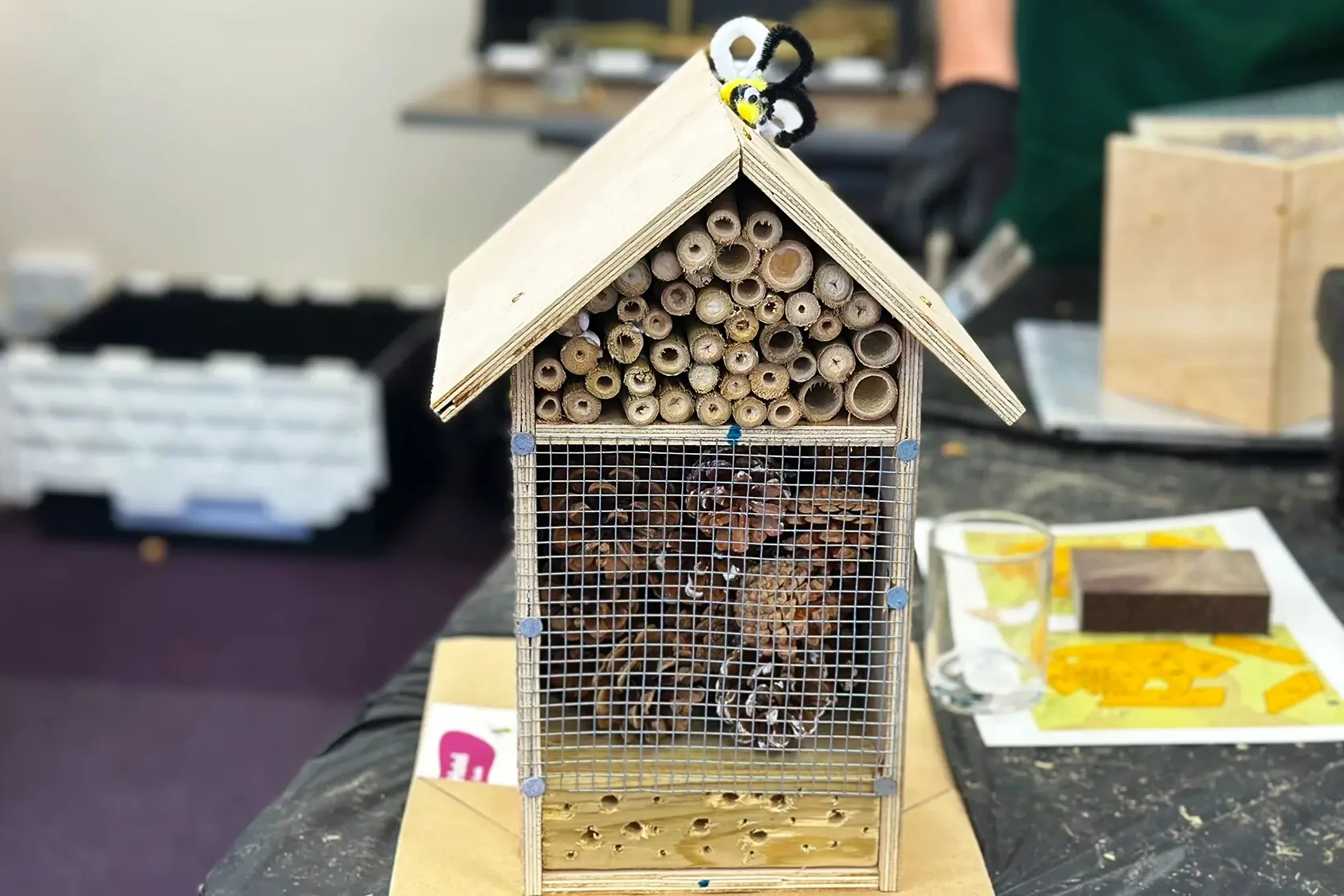 Completed bee hotel