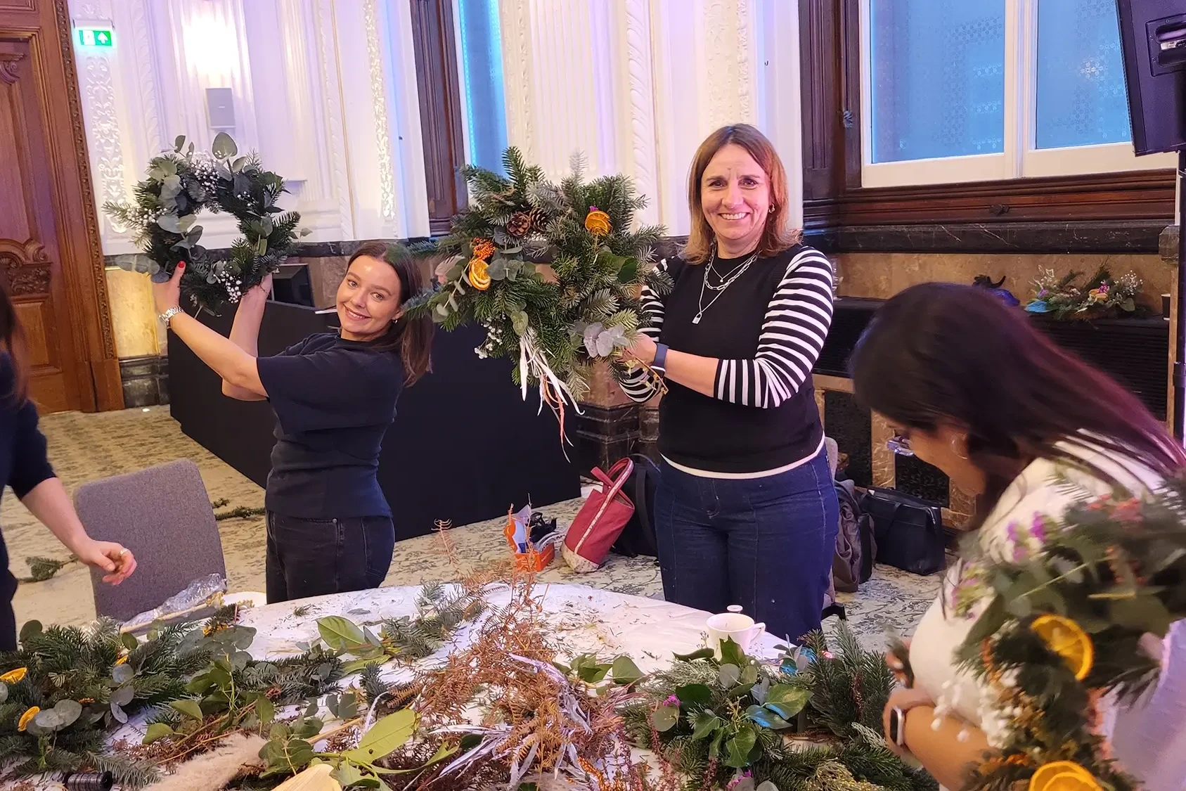 Festive wreath making workshop