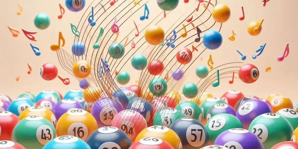 Colourful musical bingo balls