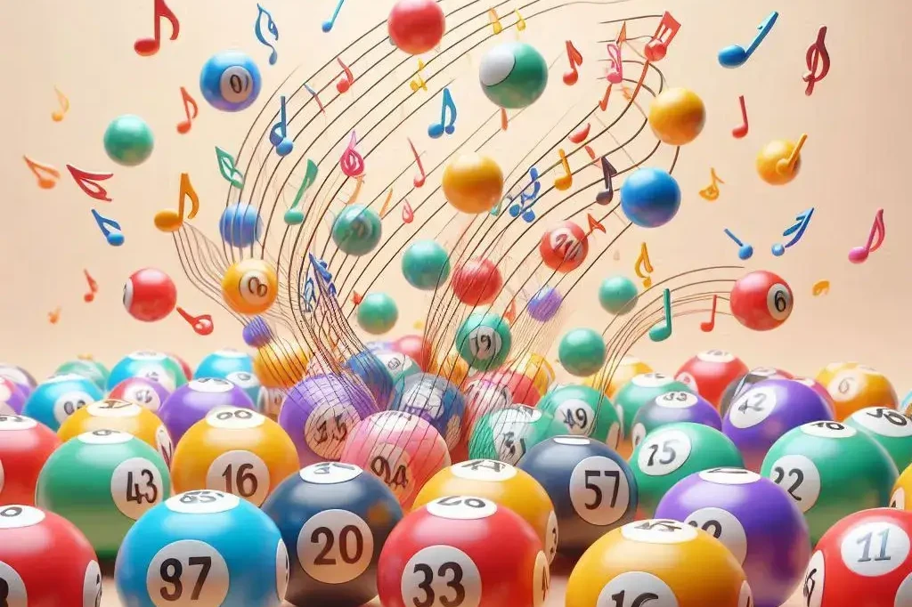 Colourful musical bingo balls