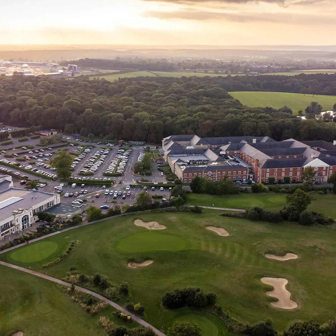 Drone view over Whittlebury Park