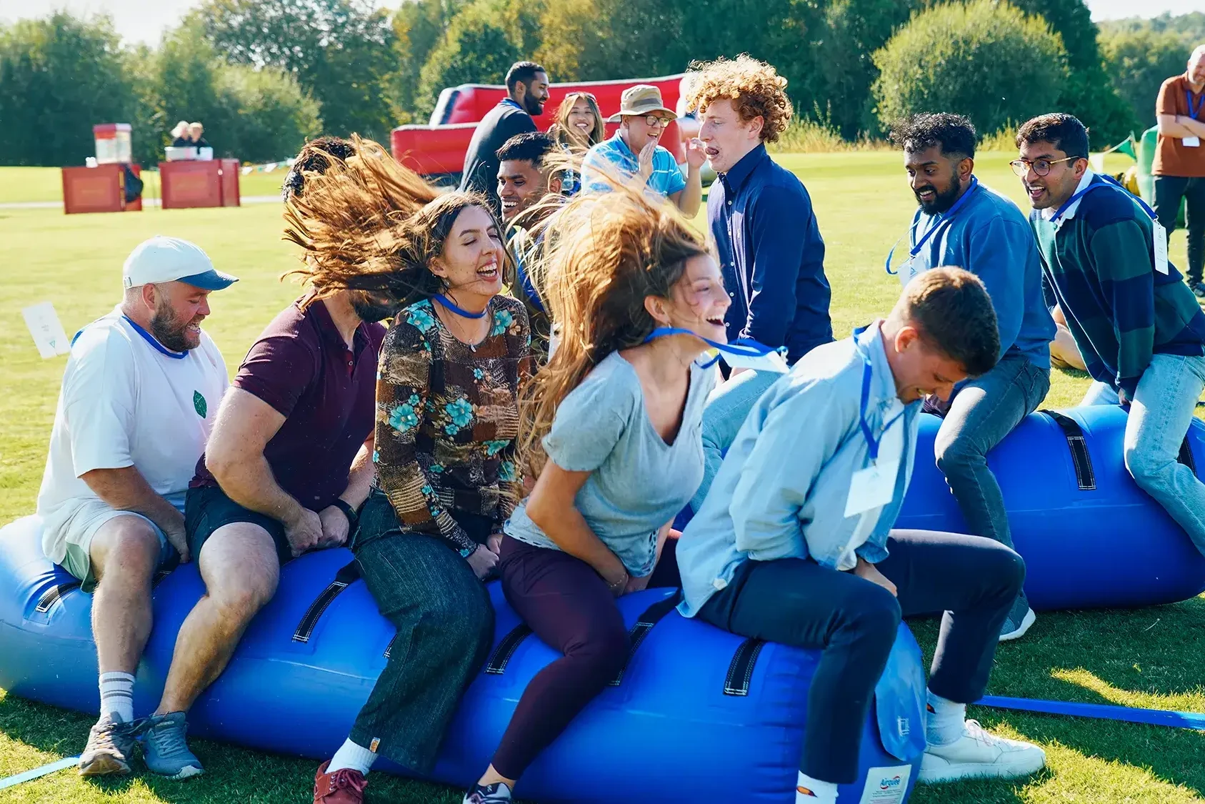 teams competing in summer outdoor team away day