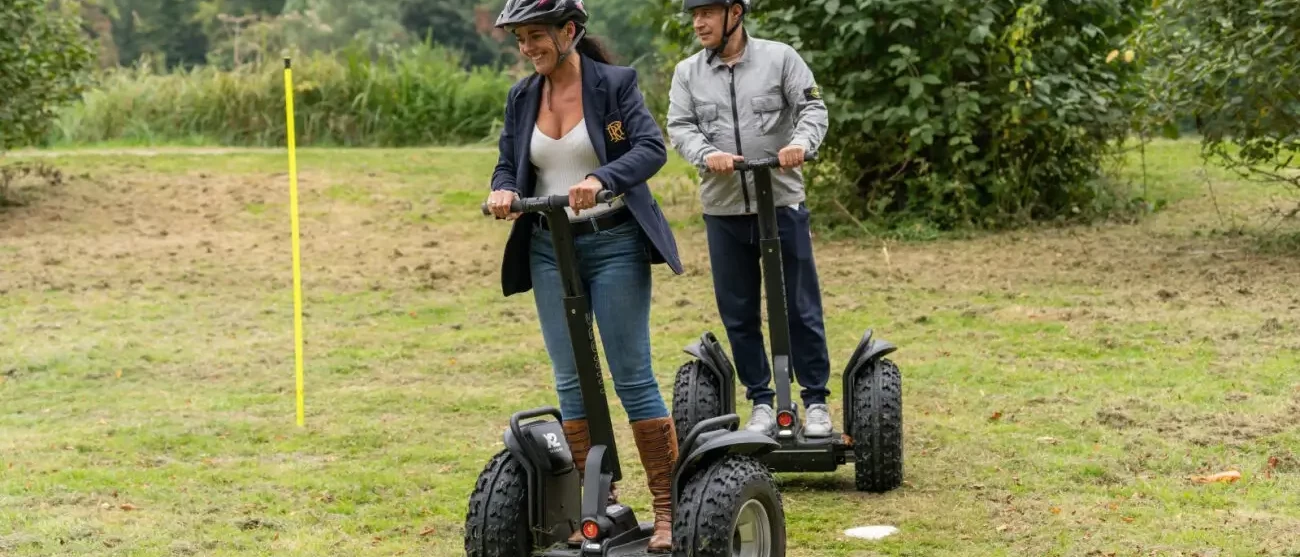 people on segway in outdoor company fun day